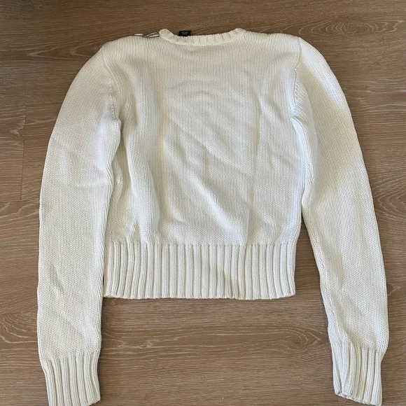 Polo Jeans Ralph Lauren white basic knit sweater - Picture 6 of 7